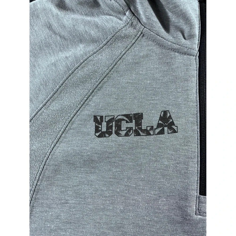 Air Jordan UCLA Sweatshirt Dri-FIT Quarter Zip Hoodie Mens Medium Grey Heather